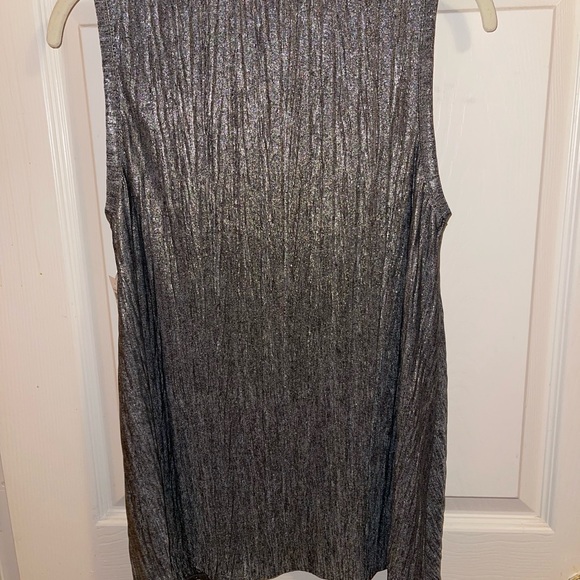INC Silver Black Top New size Medium - Picture 5 of 9